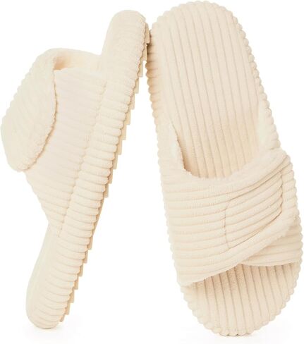 Dokela Women's Orthopedic Slippers with Arch Support Comfy Adjustable Memory Foam Open Toe House Slippers Bedroom Shoes for Plantar Fasciitis Indoor Outdoor in Saudi Arabia