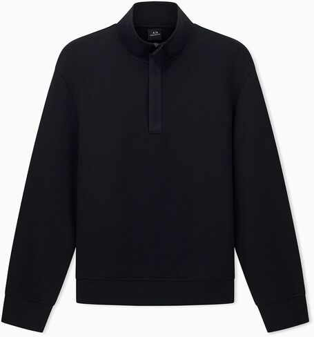 Armani Exchange mens Quarter Zip Logo Tape Sweatshirt in Saudi Arabia