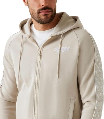 GUESS mens Finlo Zipped Hoodie Sweatshirt in Saudi Arabia