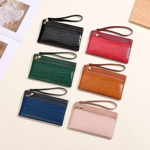 Genuine Leather Wristlet Clutch Purse for Women with RFID Blocking Small Crossbody Bag Shoulder Handbag Ideal Gift for Women in Saudi Arabia
