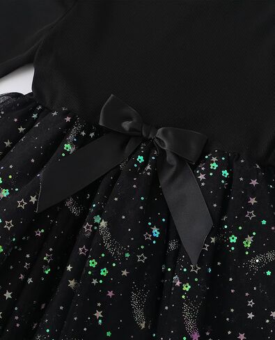 Girl Tulle Dresses Long Sleeve Sequins Girls Tutu Dress Fall Winter Cute Ruffle Holiday Party 4-12Y in Saudi Arabia