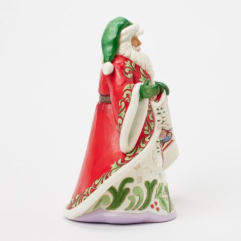 Enesco Jim Shore Heartwood Creek Santa مع تمثال موسيقي لمشهد ركوب مزلقة الشتاء، 10.04 بوصة، متعدد الألوان in Kuwait