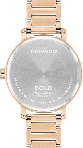 Movado Bold Women's Watch - Swiss Quartz, Stainless Steel Bracelet, Crystal-Set Bezel- Modern, Elevated Luxury Fashion Timepiece for Her - 34mm in Saudi Arabia