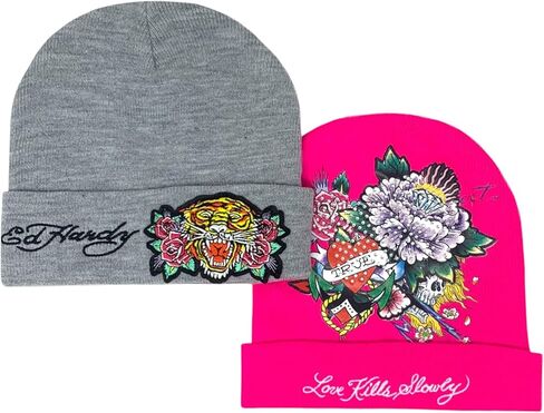 قبعة الشتاء النسائية من ED HARDY، قطعتان in Kuwait
