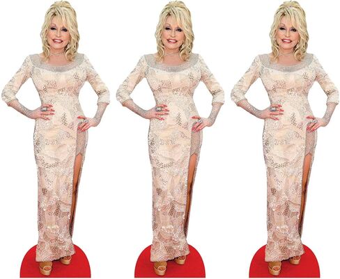 Star Cutouts CS1239 Dolly Parton Shelf Top Cutout Pack of Three Cardboard Cutouts Height 31cm - Ideal for Fan Theme, Parties, Birthdays, Surprise Gifts & Room Decorations & Events in Saudi Arabia
