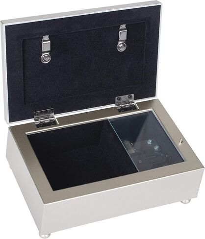 Cottage Garden Confirmation Inspirational Champagne Silver Petite Music Box Plays Amazing Grace in Saudi Arabia