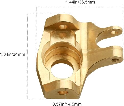 Hobbypark Brass Front Steering Knuckles Heavy Weights for SCX10 II Upgrades Compatible with Axial SCX10 II Honcho (Black&Gold) in Saudi Arabia