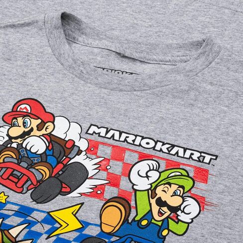 تي شيرت Mad Engine Super Mario Boys - تي شيرت برسومات مرخصة رسميًا يضم ماريو وباوزر ويوشي in Saudi Arabia