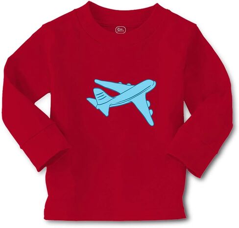 Kids Long Sleeve T Shirt Airplane B Cotton Boy & Girl Clothes Funny Graphic Tee in Saudi Arabia
