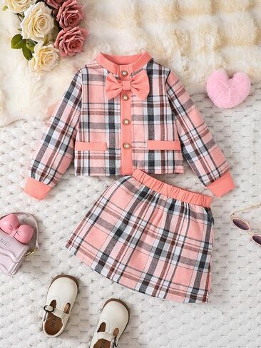 Girls Clothes Fashion Jacket Top and Skirt Set Cute Outfit in Saudi Arabia