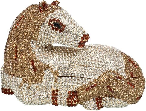 المرأة لطيف شكل حصان حجر الراين مساء حقيبة تألق الحيوان كريستال حقائب الماس مخلب لحفلة موسيقية in Kuwait