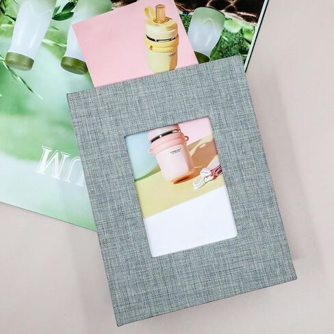 Photo Albums 4x6 Pictures, 100 Pictures Bookself Album for Family Anniversaries Wedding(Grey) in Saudi Arabia