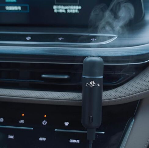 Car Mini Diffuser – Luxury Waterless Car Scent System with Motion Sensor | Includes 6 Premium Scents (White) in Saudi Arabia