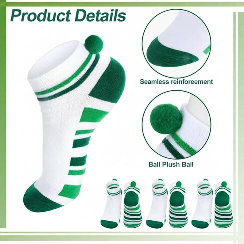 Pompom Ankle Socks for Women Athletic Ball Funny Cute Sport Short Socks Novelty Clothing Athletic Gifts Accessories in Saudi Arabia
