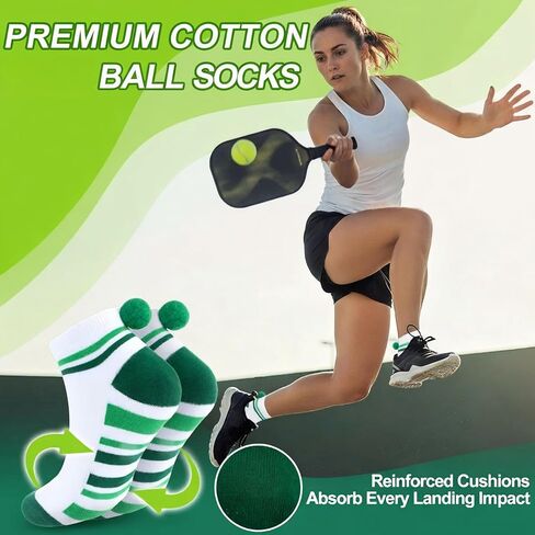 Pompom Ankle Socks for Women Athletic Ball Funny Cute Sport Short Socks Novelty Clothing Athletic Gifts Accessories in Saudi Arabia