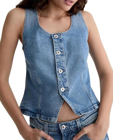 AG womens Teagan Fitted Denim Vest in Saudi Arabia