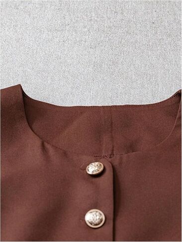 GORGLITTER Women's Metal Button Sleeveless Vest Elegant Suit Vests Business Casual Lightweight Jacket in Saudi Arabia