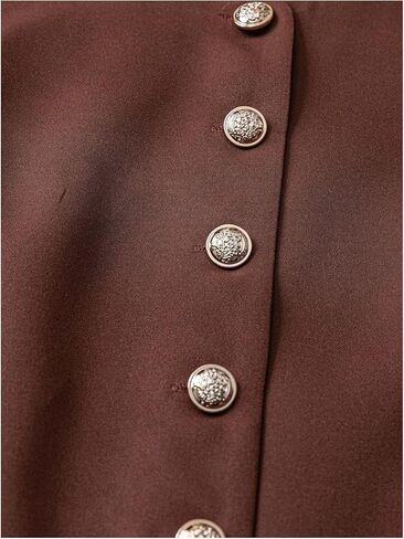 GORGLITTER Women's Metal Button Sleeveless Vest Elegant Suit Vests Business Casual Lightweight Jacket in Saudi Arabia