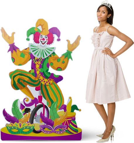 Bucherry 5 Feet Mardi Gras Mask Cardboard Cutout Stand-up Life Size Masquerade Carnival Party Decoration Backdrop Photo Props for Mardi Gras New Orleans Fat Tuesday Celebrations Parades Supplies in Saudi Arabia