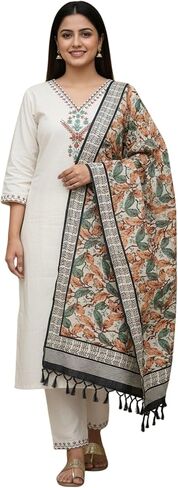 Women’s Cotton Flex Kurta Set with Printed Dupatta | Indian Ethnic Outfit for Festive & Casual Wear in Saudi Arabia