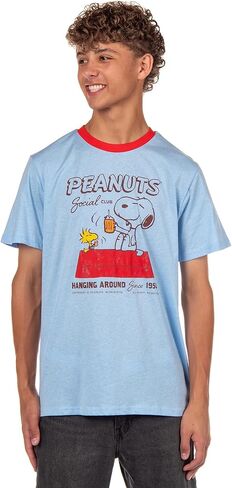 تي شيرت Peanuts Comics، سنوبي ونادي وودستوك الاجتماعي منذ عام 1955، قميص رينجر in Kuwait