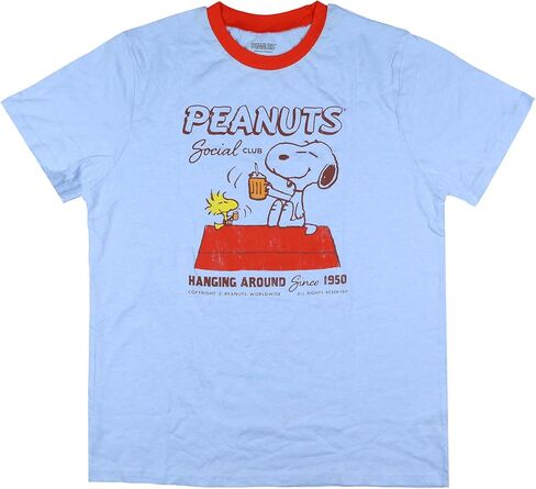 تي شيرت Peanuts Comics، سنوبي ونادي وودستوك الاجتماعي منذ عام 1955، قميص رينجر in Kuwait