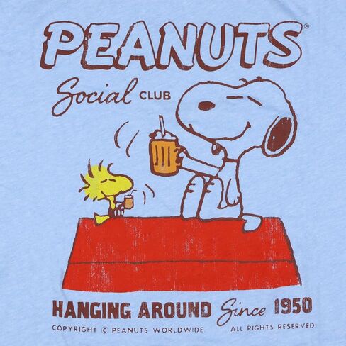 تي شيرت Peanuts Comics، سنوبي ونادي وودستوك الاجتماعي منذ عام 1955، قميص رينجر in Kuwait