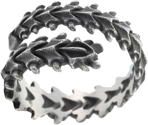 Sinoyp Snake Ring 316L Stainless Steel Pinky Ring - Pink, Modern, Cocktail Party in Saudi Arabia