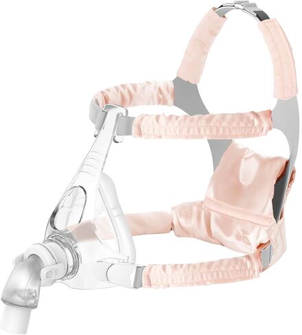 7 PCS Satin CPAP Mask Strap Covers, Comfortable CPAP Strap Covers, Silky CPAP Mask Cushions to Fit F&P Simplus Full Face Mask, Anti Wrinkle CPAP Hair Protector for Reducing Red Marks (Pink) in Saudi Arabia