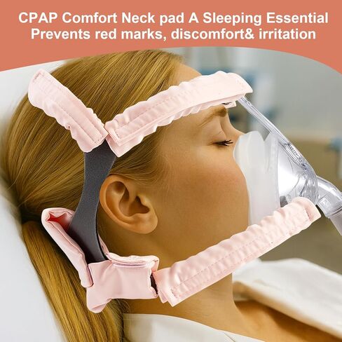 7 PCS Satin CPAP Mask Strap Covers, Comfortable CPAP Strap Covers, Silky CPAP Mask Cushions to Fit F&P Simplus Full Face Mask, Anti Wrinkle CPAP Hair Protector for Reducing Red Marks (Pink) in Saudi Arabia