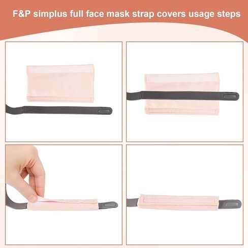7 PCS Satin CPAP Mask Strap Covers, Comfortable CPAP Strap Covers, Silky CPAP Mask Cushions to Fit F&P Simplus Full Face Mask, Anti Wrinkle CPAP Hair Protector for Reducing Red Marks (Pink) in Saudi Arabia