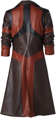 SpazeUp Womens Gaming Cosplay Maroon Trench Coat - Women Long Jacket - Halloween Costume Maroon Faux Leather Coat Women in Saudi Arabia