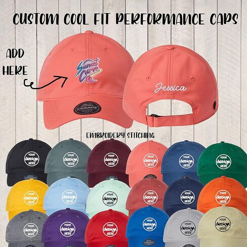 INK STITCH Cfa Legacy Custom Personalized Embroidery Add Your Logo Texts Cool Fit Baseball Caps in Saudi Arabia