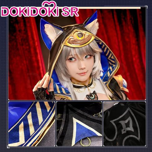 KIRA KIRA Cipher Cosplay Costume with Tail Doki-SR Game Honkai: Star Rail Cipher Cosplay Cute Cat Halloween Costume in Saudi Arabia