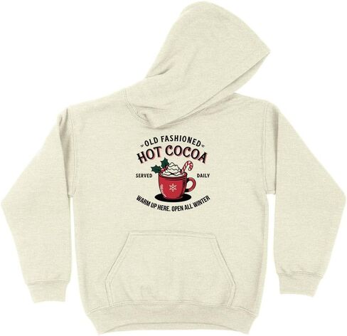 TeesAndTankYou Daily Old Fashioned Hot Cocoa Kids Hoodie Sweatshirt Youth in Saudi Arabia