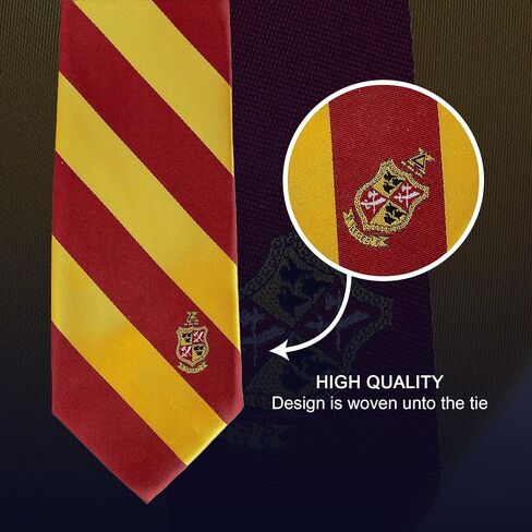 Desert Cactus Delta Chi Neck Tie Delta Chi Fraternity Greek Formal Occasion 100% Polyester Necktie with Logo, Officially Licensed (Style A) in Saudi Arabia