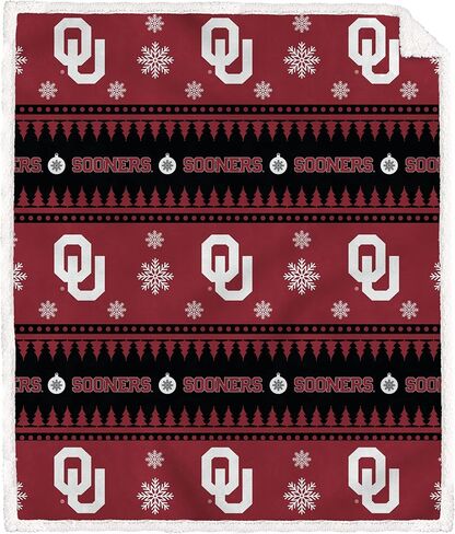 NCAA Wrap Sherpa Flannel Fleece Blanket in Kuwait