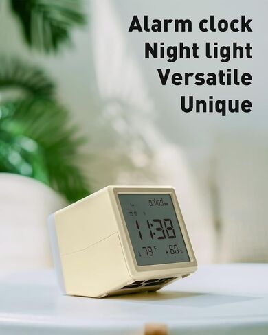 Digital Alarm Clock, with Battery Powered, Dimmable Night Light, Thermometer & Hygrometer, Desk & Bedside Clock for Bedroom, for Adults, Kids, Teens, Travel in Saudi Arabia