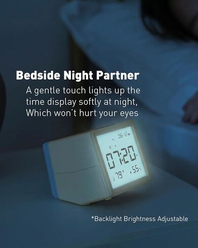 Digital Alarm Clock, with Battery Powered, Dimmable Night Light, Thermometer & Hygrometer, Desk & Bedside Clock for Bedroom, for Adults, Kids, Teens, Travel in Saudi Arabia