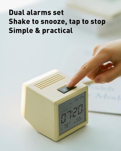 Digital Alarm Clock, with Battery Powered, Dimmable Night Light, Thermometer & Hygrometer, Desk & Bedside Clock for Bedroom, for Adults, Kids, Teens, Travel in Saudi Arabia