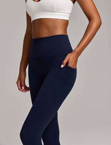Women's High Waisted Thick Yoga Leggings with Pockets 25'' Buttery Soft Squat Proof Gym Athletic Workout Pants in Saudi Arabia