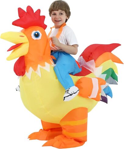زي الدجاج القابل للنفخ للبالغين، زي الديك المضحك، زي ركوب الدجاج، أزياء الهالوين للرجال والنساء، أزياء تنفجر للبالغين in Kuwait