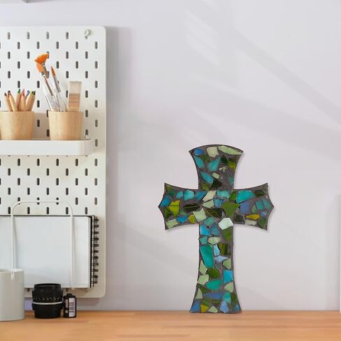 FINGERINSPIRE 4 Pcs 4 Styles Wooden Mosaic Base 9.8x6.6x0.2 inch Cross Shapes Mosaic Substrates for Sunday School Window Art Classroom Decorations Crafts Creative Art Projects in Saudi Arabia