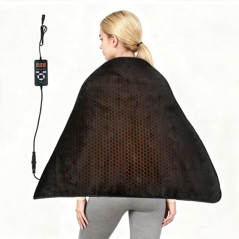 UTK 36" x 24" Extra Large Far Infrared Heating Pad, 5X Deeper Pain Relief for Neck Shoulder Back, Christmas Gifts for Mom Dad Women Men, Hotter to 140℉, 4H Auto Shut Off, Washable, Ultra-Soft in Saudi Arabia