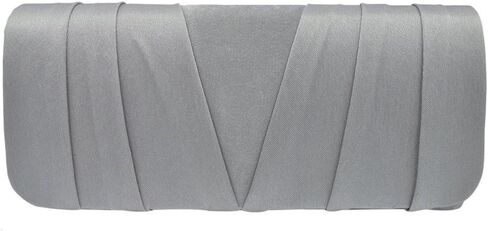 Elegant Classic Solid Satin Pleated Satin Flap Clutch Evening Bag Handbag in Saudi Arabia