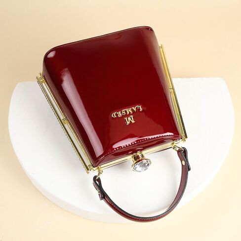 Luxury Fashion Diamonds Purse Women Leather Evening Bag Small Shoulder Crossbody Bag Crystal Buckle Party Mobile Phone Bags in Saudi Arabia