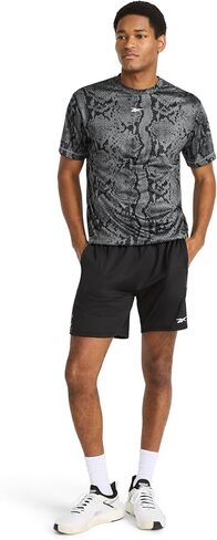 Reebok Men's Id Train Knit Blocked Snake 7" Short in Saudi Arabia
