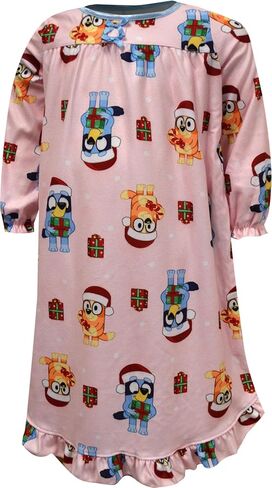 Girls Bluey and Bingo Christmas Holiday Toddler Flannel Nightgowns in Saudi Arabia
