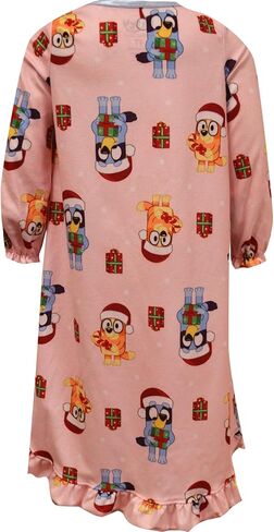 Girls Bluey and Bingo Christmas Holiday Toddler Flannel Nightgowns in Saudi Arabia