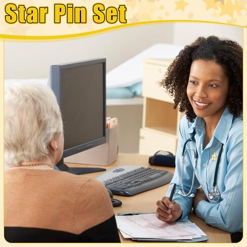 50 Set Gold Star Pins Bulk Gold Metal Y2k Motivational Pins Employee Appreciation Gift Include Golden Star Badge Lapel Brooch Pin Inspirational Greeting Cards and Bag Christmas Thank You Gift in Saudi Arabia